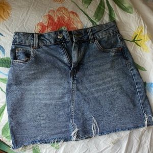 High Rise Denim Skirt